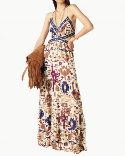 Ba&sh Vealy Maxi Dress In Off White In Multi