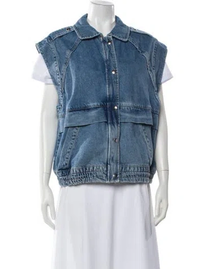 Pre-owned Ba&sh Vest In Blue