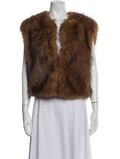 Pre-owned Ba&sh Vest In Brown