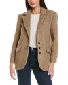 Ba&sh Veste Wool & Alpaca-blend Coat In Brown