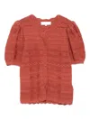 Ba&sh Vinat Puff-sleeve Cardigan In Brown