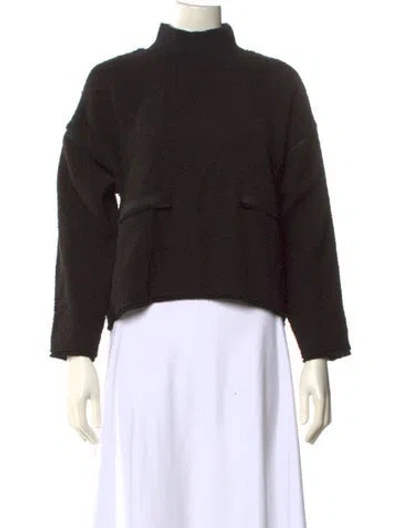 Pre-owned Ba&sh Virgin Wool Turtleneck Sweater In Black
