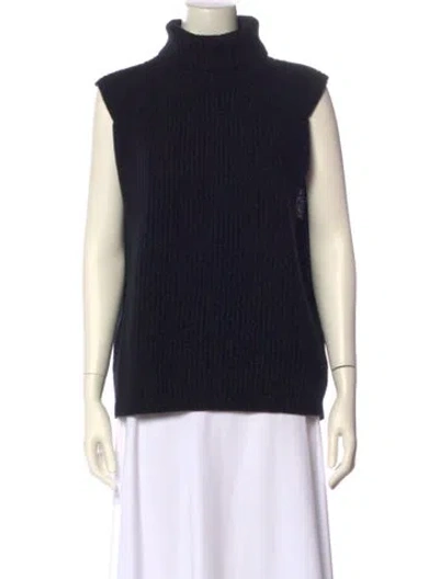 Pre-owned Ba&sh Virgin Wool Turtleneck Sweater In Black