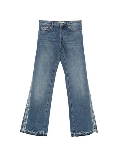 Ba&sh Vivy Embroidered Jeans In Blue