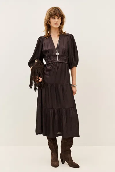 Ba&sh V-neck Collar Dress Cleli For Women In Brown