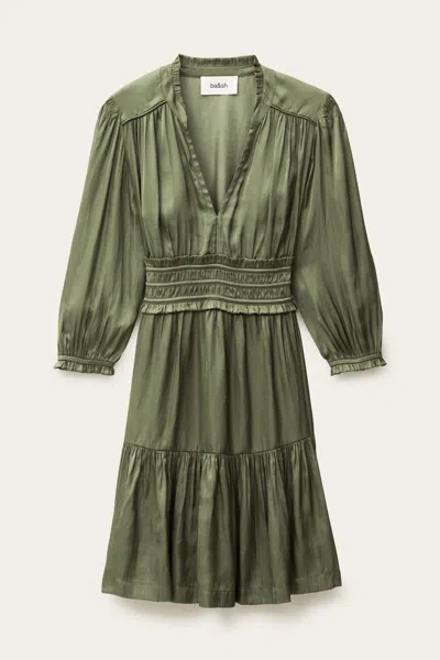 Ba&sh V-neck Collar Dress Cyriala For Women In Green