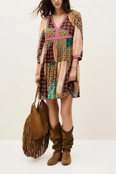 Ba&sh V-neck Collar Dress Fingston For Women In Pink