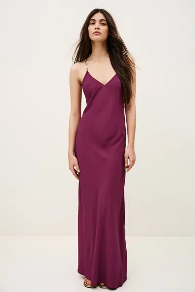 Ba&sh V-neck Collar Dress Hany For Women In Purple
