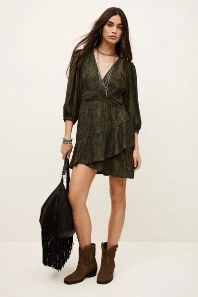 Ba&sh V-neck Collar Dress Romea For Women In Green