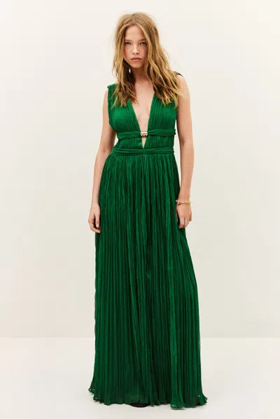 Ba&sh V-neck Collar Dress Tania For Women In Green