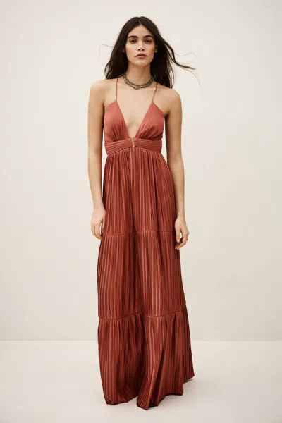 Ba&sh V-neck Collar Dress Wasta For Women In Pink