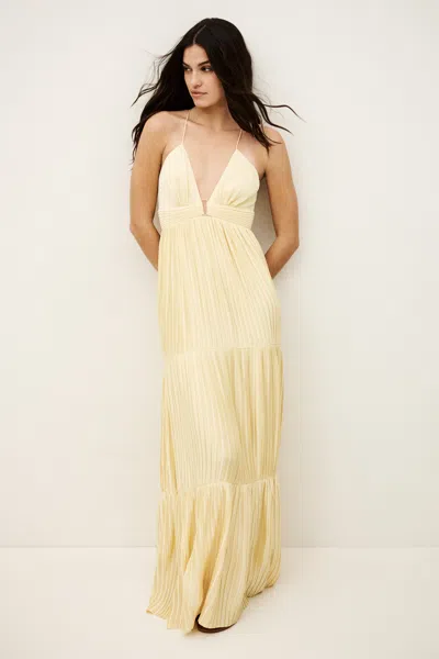 Ba&sh V-neck Collar Dress Wasta For Women In Yellow