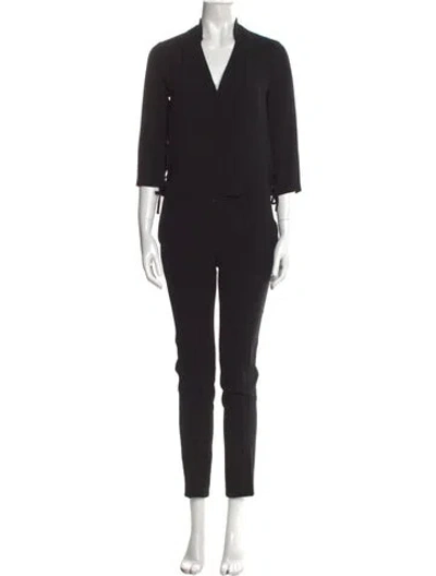 Pre-owned Ba&sh V-neck Jumpsuit In Black