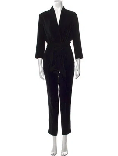 Pre-owned Ba&sh V-neck Jumpsuit In Black