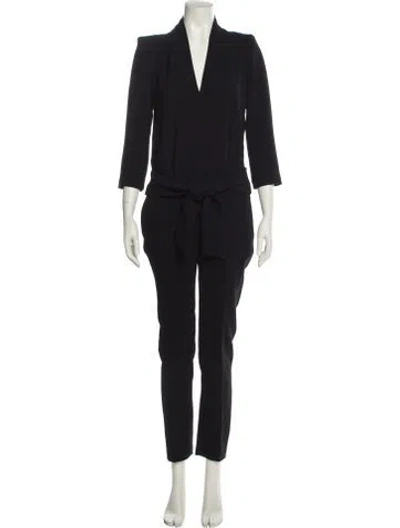 Pre-owned Ba&sh V-neck Jumpsuit In Black
