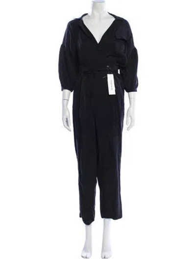 Pre-owned Ba&sh V-neck Jumpsuit In Black
