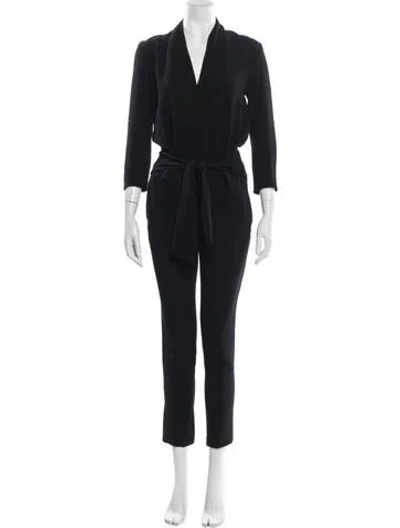Pre-owned Ba&sh V-neck Jumpsuit In Black