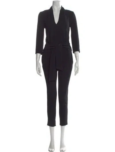 Pre-owned Ba&sh V-neck Jumpsuit In Black