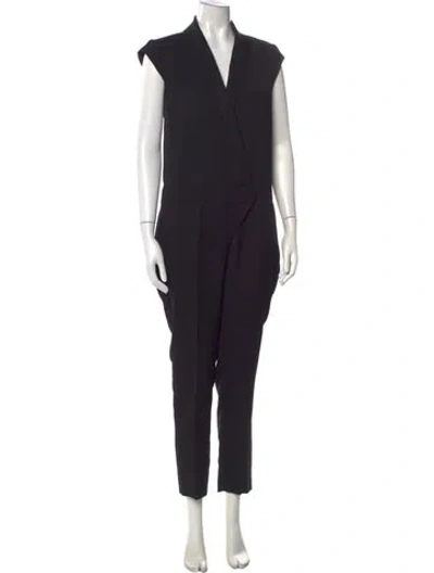 Pre-owned Ba&sh V-neck Jumpsuit In Black