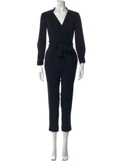 Pre-owned Ba&sh V-neck Jumpsuit In Black