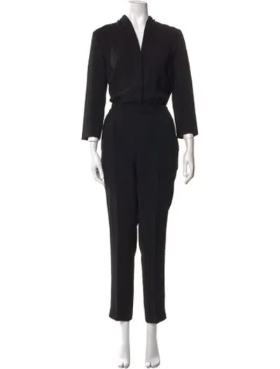 Pre-owned Ba&sh V-neck Jumpsuit In Black