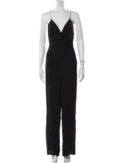 Pre-owned Ba&sh V-neck Jumpsuit In Black