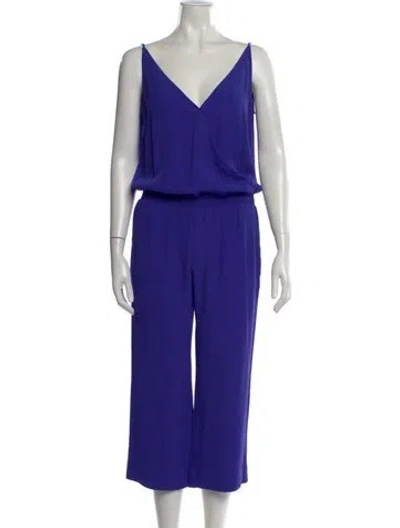 Pre-owned Ba&sh V-neck Jumpsuit In Blue