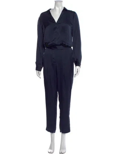Pre-owned Ba&sh V-neck Jumpsuit In Blue