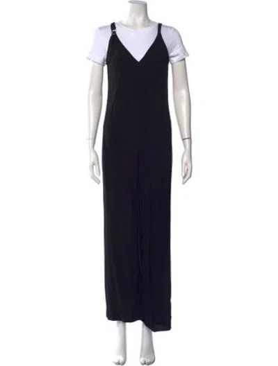 Pre-owned Ba&sh V-neck Jumpsuit In Blue