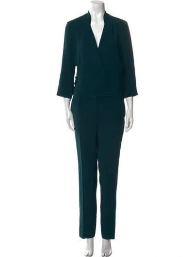 Pre-owned Ba&sh V-neck Jumpsuit In Green