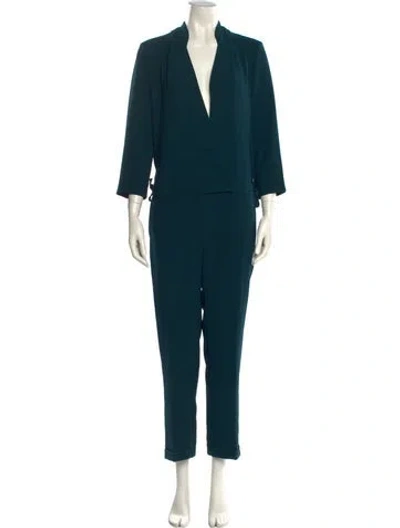 Pre-owned Ba&sh V-neck Jumpsuit In Green