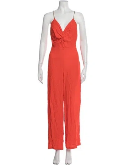 Pre-owned Ba&sh V-neck Jumpsuit In Orange