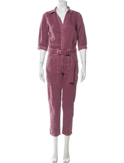Pre-owned Ba&sh V-neck Jumpsuit In Purple