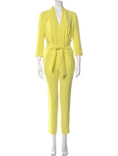 Pre-owned Ba&sh V-neck Jumpsuit In Yellow