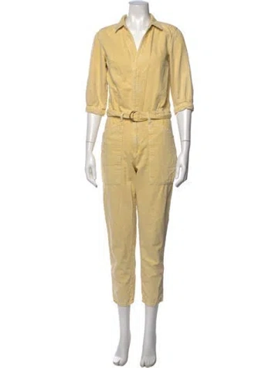 Pre-owned Ba&sh V-neck Jumpsuit In Yellow