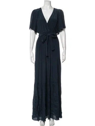 Pre-owned Ba&sh V-neck Long Dress W/ Tags