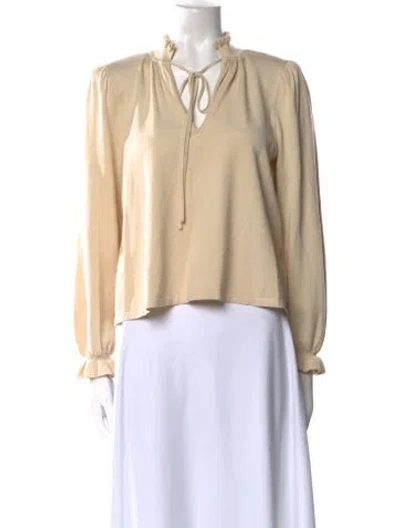 Pre-owned Ba&sh V-neck Long Sleeve Blouse In Pink