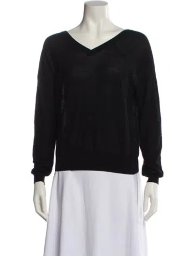 Pre-owned Ba&sh V-neck Long Sleeve Sweatshirt In Multi