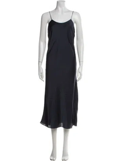 Pre-owned Ba&sh V-neck Midi Length Dress In Blue