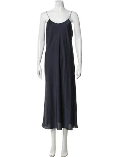 Pre-owned Ba&sh V-neck Midi Length Dress In Blue