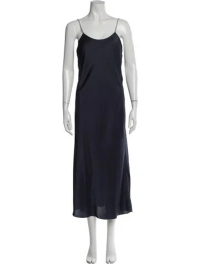 Pre-owned Ba&sh V-neck Midi Length Dress W/ Tags In Blue