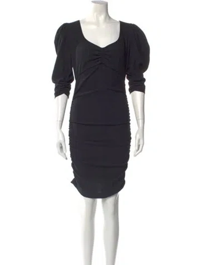 Pre-owned Ba&sh V-neck Mini Dress In Black