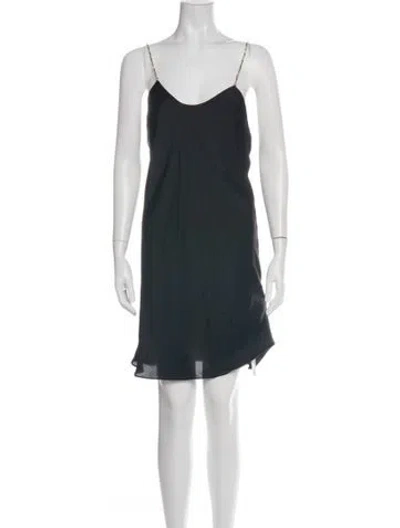 Pre-owned Ba&sh V-neck Mini Dress In Black