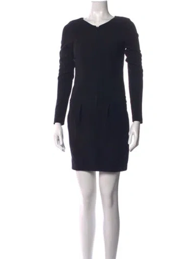 Pre-owned Ba&sh V-neck Mini Dress In Black