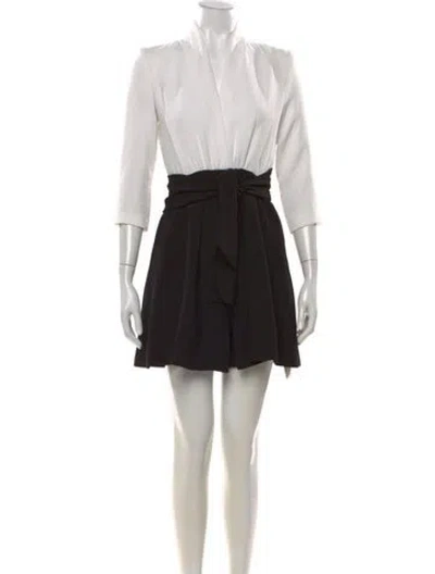 Pre-owned Ba&sh V-neck Mini Dress In Black