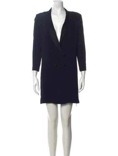 Pre-owned Ba&sh V-neck Mini Dress In Black