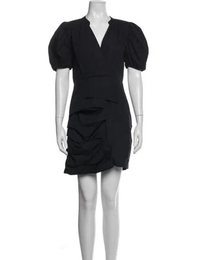 Pre-owned Ba&sh V-neck Mini Dress In Blue
