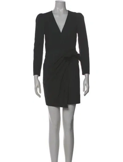 Pre-owned Ba&sh V-neck Mini Dress In Gray