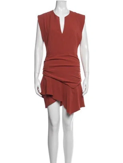 Pre-owned Ba&sh V-neck Mini Dress In Red