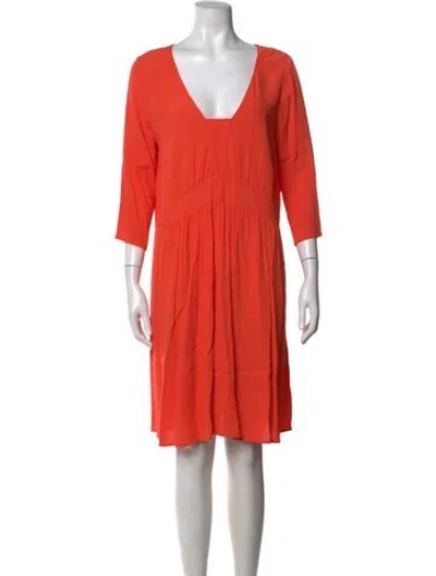 Pre-owned Ba&sh V-neck Mini Dress In Red